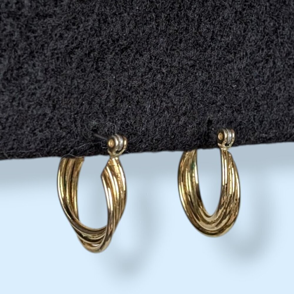 (2/$20) V. Small Twisted Hoop Earrings